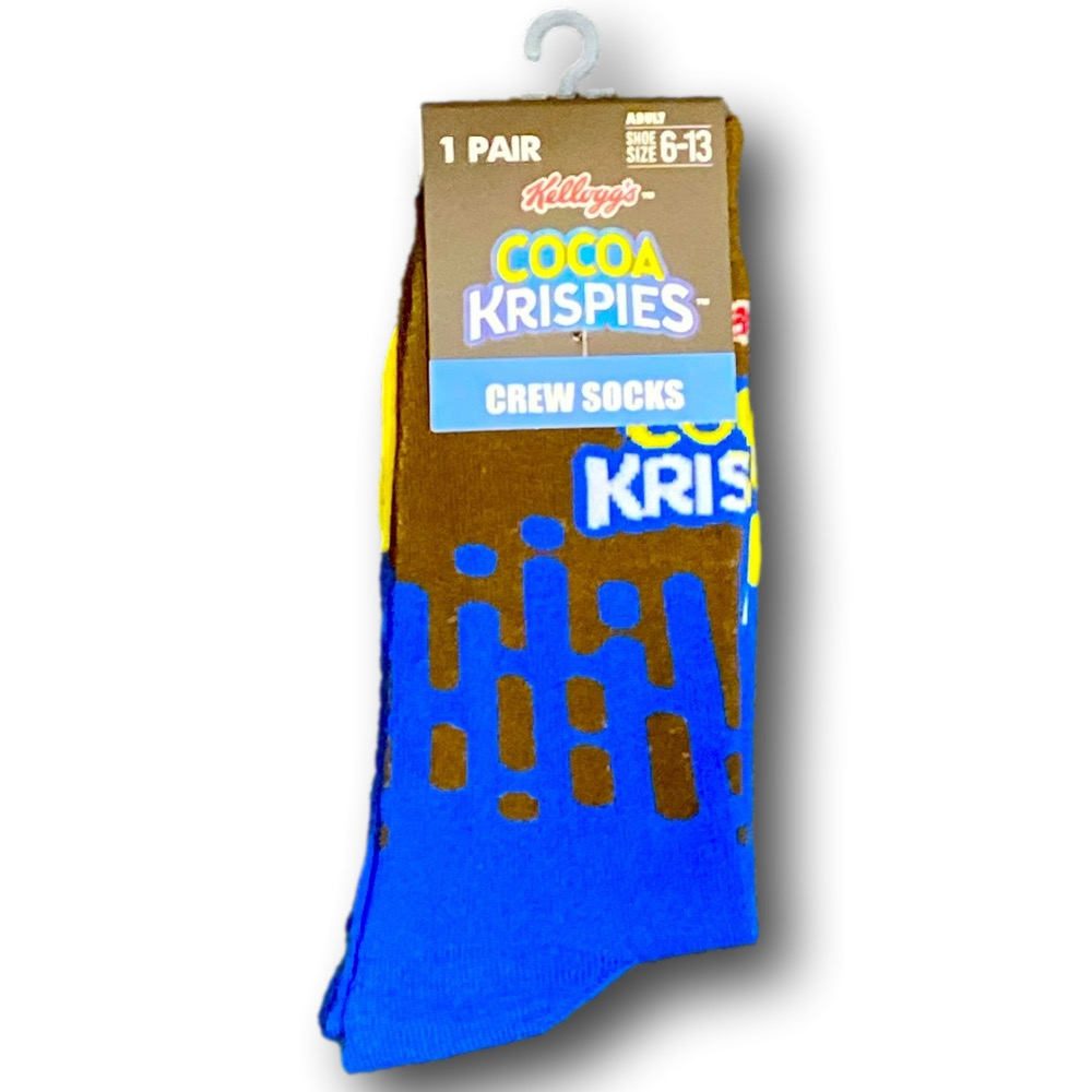 3/$20 Kellogg's Cocoa Krispies Cereal Funny Novelty Crew Socks - NWT